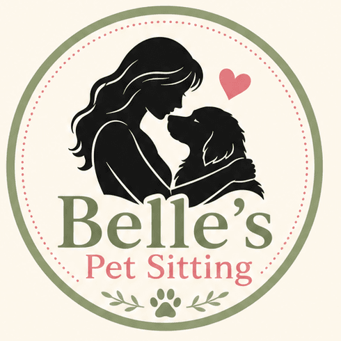 Belle's Pet Sitting circular logo